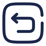 Undo Left Square SVG Icon